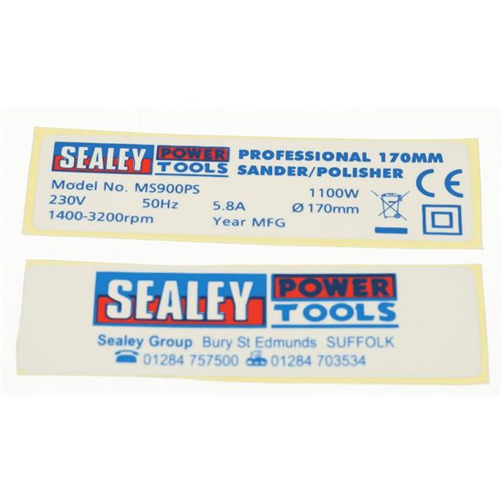 Sealey Ms900ps.32 - Type Plate