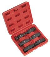 Sealey AK658 - Oil Drain Plug Key Set 6pc Double End