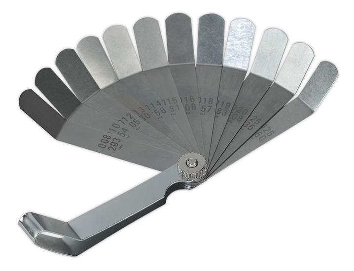 Siegen S0516 - Feeler Gauge 12 Blade Offset - Dual Marked