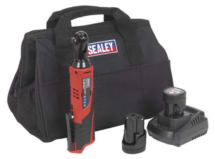 Sealey CP1202KIT - 12V Ratchet Wrench Kit 3/8"Sq Drive - 2 Batteries