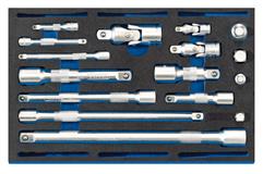 Draper 63530 (IT-EVA44) - Extension Bar, Universal Joints and Socket Convertor Set 1/4 Drawer EVA Insert Tray ⠖ Piece)