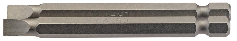 Draper 64308 ⡵PS/2/B) - 6mm 1/4" Hex. Plain Slot Insert Bit 75mm Long x 2