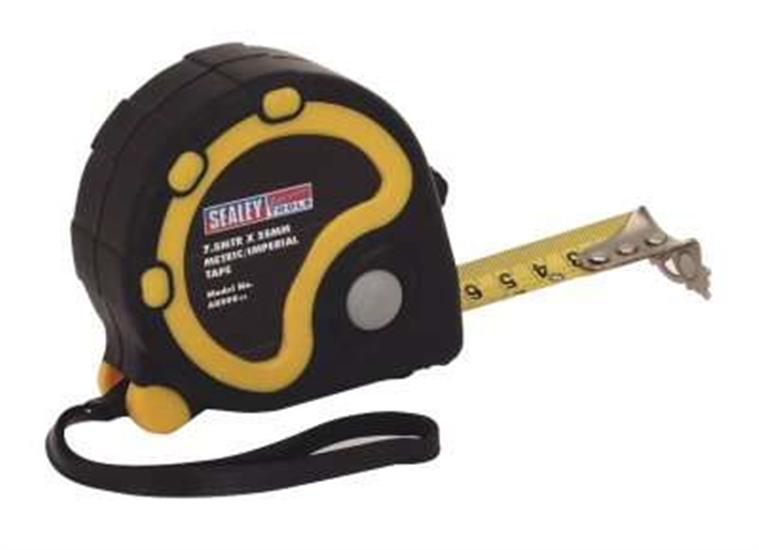 Sealey AK990 - Rubber Measuring Tape 7.5mtr𨉟t) x 25mm Metric/Imperial