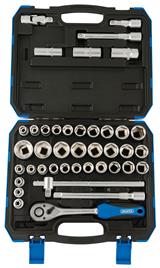 Draper 82136 (HD41AM) - 1/2" Sq. Dr. Combined MM/AF Socket Set ⡁ Piece)