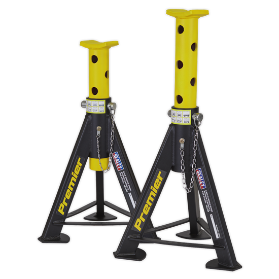 Sealey AS6Y - Axle Stands (Pair) 6tonne Capacity per Stand - Yellow