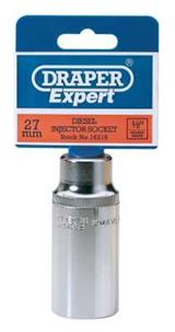 Draper 16216 (Htd-Mm) - Draper Expert 27mm 1/2" Square Drive Diesel Injector Socket 6 Point