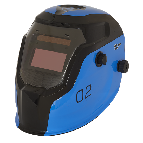 Sealey PWH2 - Auto Darkening Welding Helmet Shade 9-13 - Blue