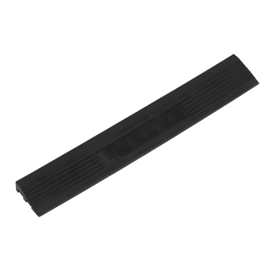 Sealey FT3EBM - Polypropylene Floor Tile Edge 400 x 60mm Black Male - Pack of 6