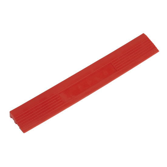 Sealey FT3ERM - Polypropylene Floor Tile Edge 400 x 60mm Red Male - Pack of 6