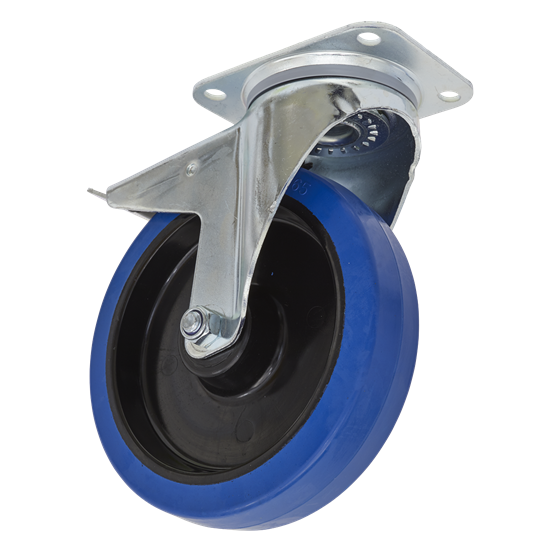 Sealey SCW3200SPL - Castor Wheel Swivel Plate with Total Lock Ø200mm