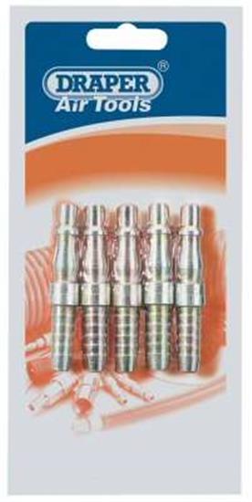Draper 25837 � Packed) - 5/16" Bore Pcl Air Line Coupling Adaptor / Tailpieces Pack Of 5