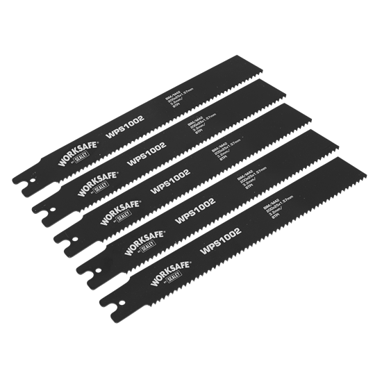 Worksafe WPS1002 - Pipe Saw Blade 200 x 25 x 1.7mm 8tpi - Pack of 5