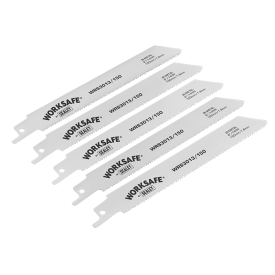 Worksafe WRS3013/150 - Reciprocating Saw Blade 150mm 14tpi - Pack of 5