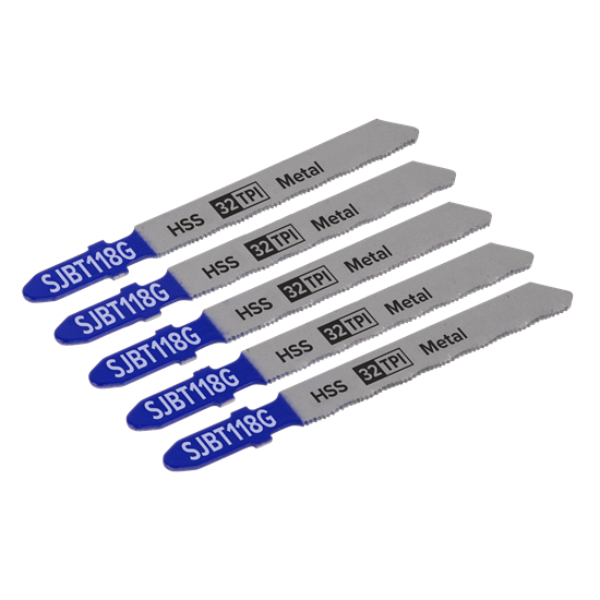 Sealey SJBT118G - Jigsaw Blade Metal 75mm 32tpi - Pack of 5