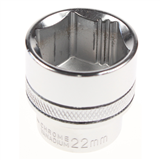 Sealey AK27481.04 - Socket 3/8"dr 22mm 'total lok-on' ʆpt)