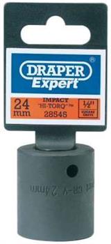 Draper 28446 𨐐mm) - Draper Expert 12mm 1/2" Square Drive Powerdrive Impact Socket
