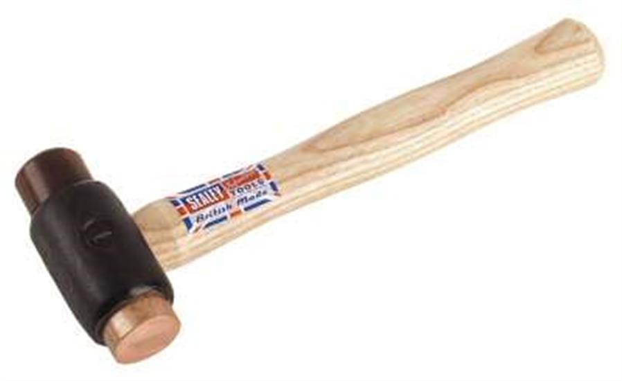 Sealey CRF15 - Copper/Rawhide Faced Hammer 1.5lb Hickory Shaft