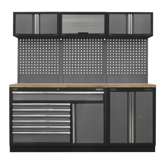 Sealey APMSSTACK11W - Superline Pro 2.04m Storage System - Pressed Wood Worktop