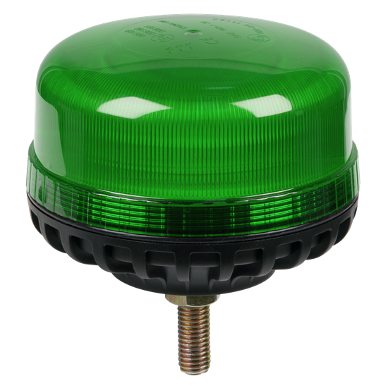 Sealey WB951LEDG - Warning Beacon SMD LED 12/24V 12mm Bolt Fixing - Green