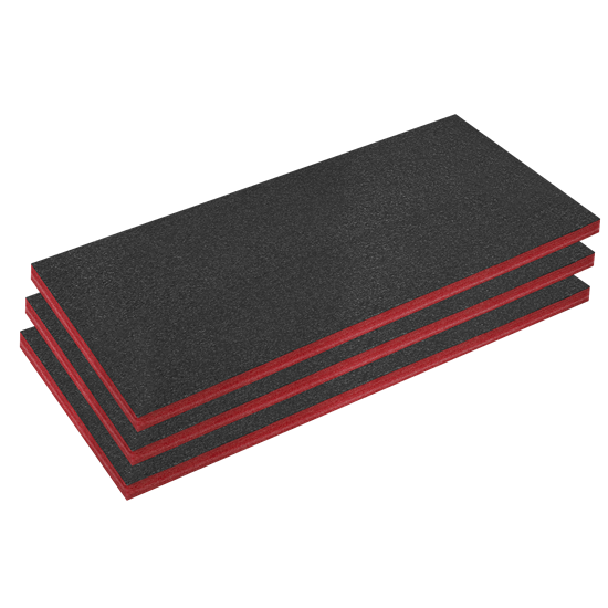 Sealey SFPK50R - Easy Peel Shadow Foam® Red/Black 50mm - Pack of 3
