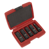 Sealey SX1820 - Deep Impact Socket Set 1/2"Sq Drive 80mm Double Ended 18.5-22.5mm - 5pc