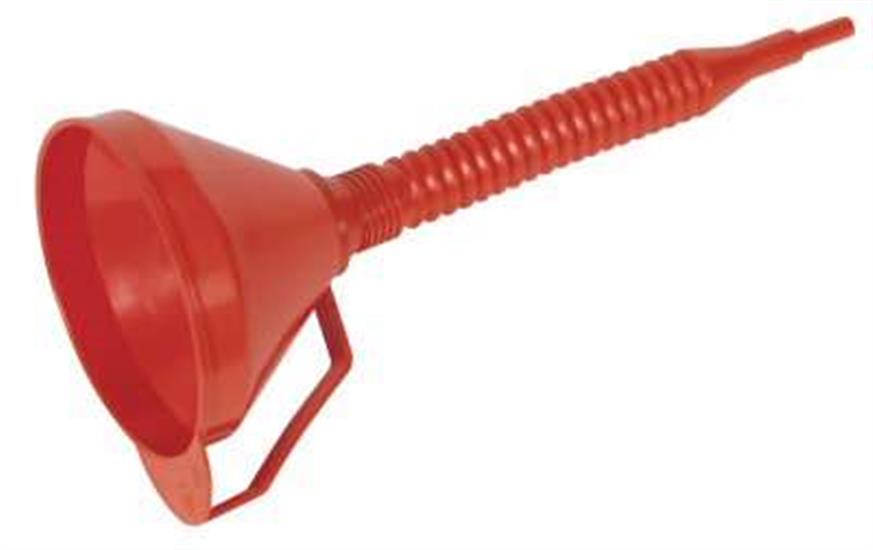 Sealey F16F - Funnel with Flexible Spout & Filter Medium 160mm
