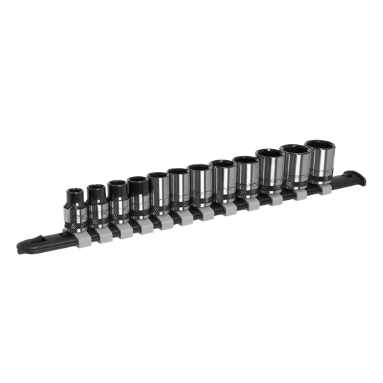 Sealey AK7992 - Socket Set 12pc 3/8"Sq Drive Metric - Black Series