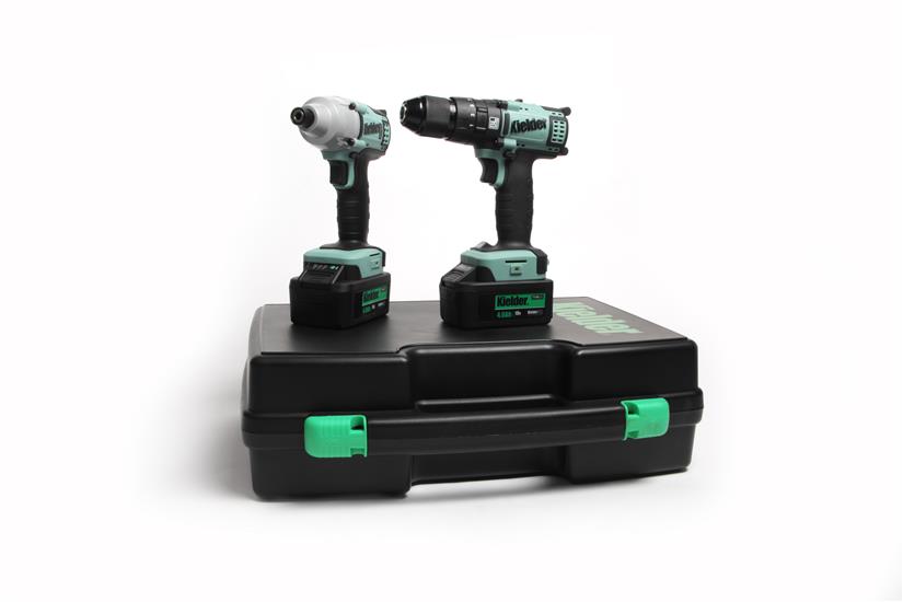 Kielder KWT-TPK-02 Duo Twin Pack 18V Brushless Combi Drill, Impact Driver 2 x 4.0Ah Li-ion TYPE18 Battery