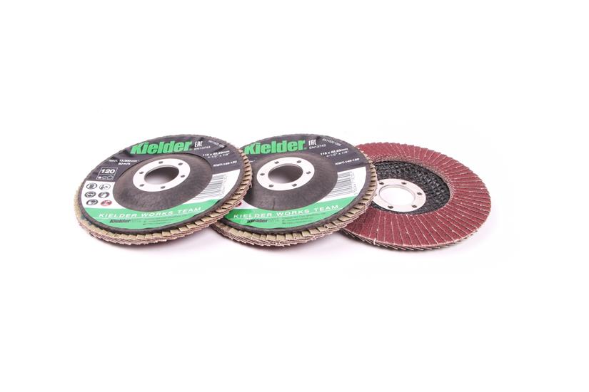 Kielder KWT-145 115mm Professional Flap Discs for Angle Grinder 𨄠 Grit - 3 Pack)