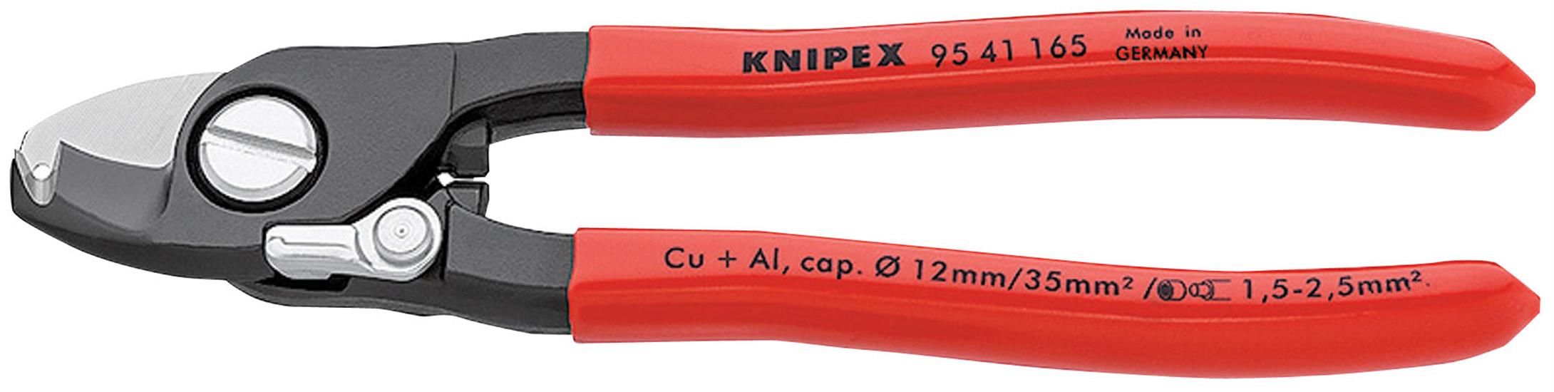 Draper 82576 ⢕ 41 165) - Knipex 95 41 165SBE Copper or Aluminium Only Cable Shear with Sprung Handles, 165mm