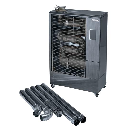 Draper 18037 ʍSH400/FLUE) - 230V Far Infrared Diesel Heater with Flue Kit, 40,000 BTU/11.6kW