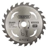 Draper 26465 (SBC6) - TCT Construction Circular Saw Blade, 250 x 30mm, 24T