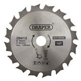 Draper 29412 (SBM3) - TCT Multi-Purpose Circular Saw Blade, 185 x 25.4mm, 16T