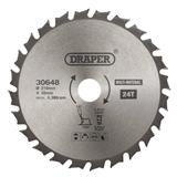 Draper 30648 (SBM6) - TCT Multi-Purpose Circular Saw Blade, 210 x 30mm, 24T