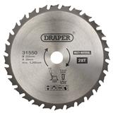 Draper 31550 (SBM8) - TCT Multi-Purpose Circular Saw Blade, 255 x 30mm, 28T