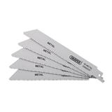 Draper 43463 ʍS922VF) - Bi-metal Reciprocating Saw Blades for Metal, 150mm, 10-14tpi (Pack of 5)