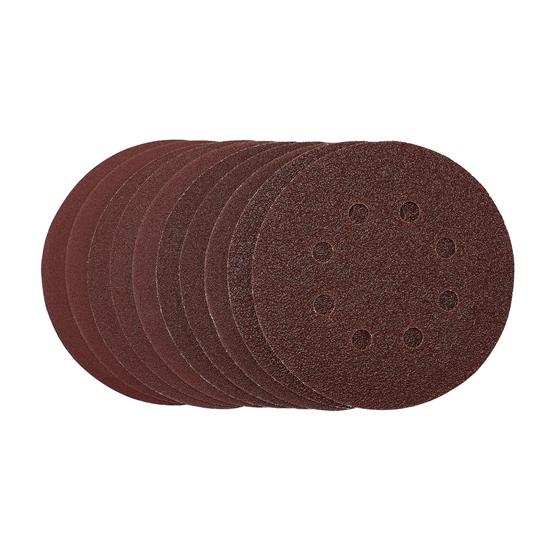 Draper 54759 (SDHAL125) - Sanding Discs, 125mm, Hook & Loop, Assorted Grit, (Pack of 10)