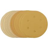 Draper 64284 (SDHALG150) - Gold Sanding Discs with Hook & Loop, 150mm, Assorted Grit - 120G, 180G, 240G, 320G, 400G (Pack of 10)