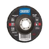 Draper 84042 ⣽Z115) - Zirconium Oxide Flap Disc, 115 x 22.23mm, 80 Grit