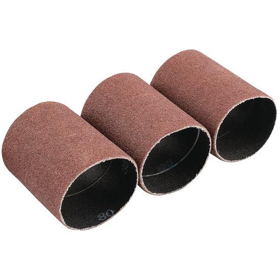 Draper 93353 ʊPT255) - Aluminium Oxide Sanding Sleeves, 45 x 60mm, 80 Grit (Pack of 3)