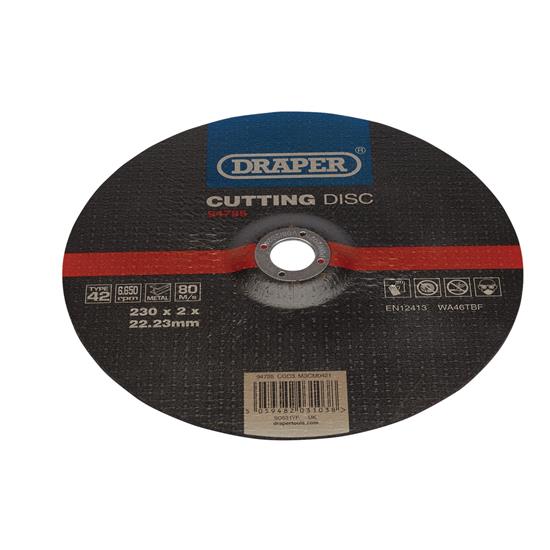 Draper 94785 ʌGD3) - DPC Metal Cutting Disc, 230 x 2 x 22.23mm
