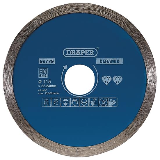 Draper 99779 �) - Continuous Diamond Blade, 115mm