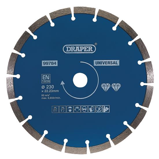 Draper 99784 ⣛S3) - Segmented Diamond Blade, 230mm