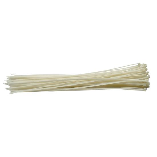 Draper 70401 ʌT5W) - Cable Ties, 4.8 x 400mm, White (Pack of 100)