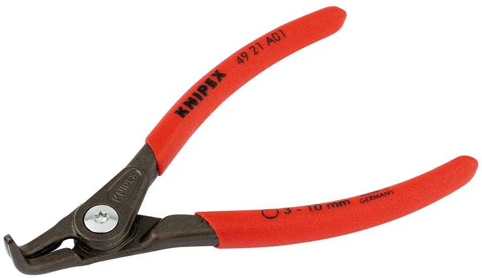Draper 75093 ⡉ 21 A01) - Knipex 49 21 A01 90° External Straight Tip Circlip Pliers, 3 - 10mm Capacity, 130mm
