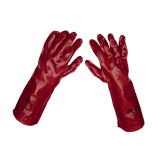 Sealey 9114/12 - Red PVC Gauntlets 450mm - Pack of 12 Pairs