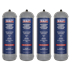 Sealey CO21KGD4 - 1.3kg Disposable Carbon Dioxide Gas Cylinder - Pack of 4