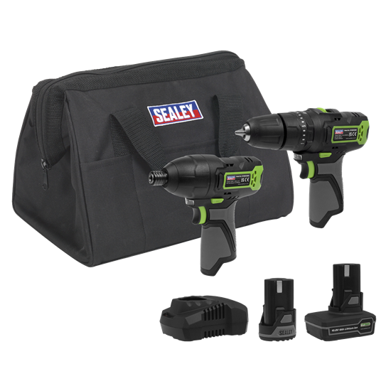 Sealey CP108VCOMBO3 - 2 x 10.8V SV10.8 Series Combi Drill & Impact Driver Kit