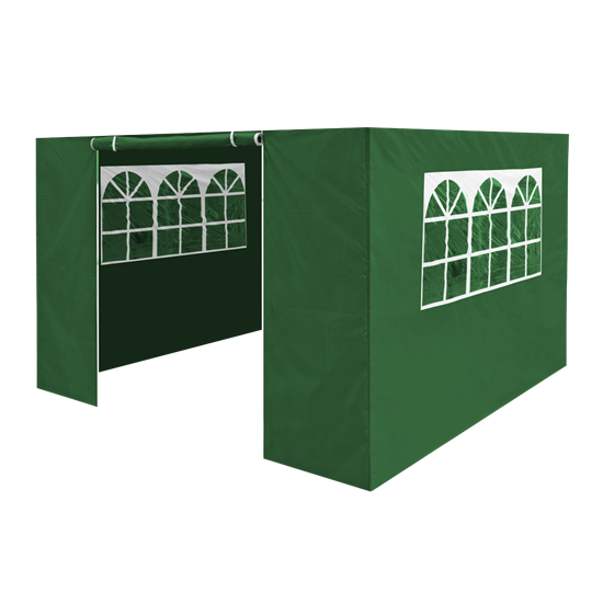 Dellonda DG148 - Dellonda Premium Gazebo/Marquee Side Walls/Doors/Windows, Fits 3 x 3m Models - Dark Green