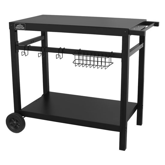 Dellonda DG45 - Dellonda BBQ & Plancha Trolley for Outdoor Cooking with Utensil Holder, Black - DG45